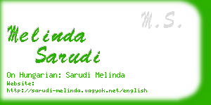 melinda sarudi business card